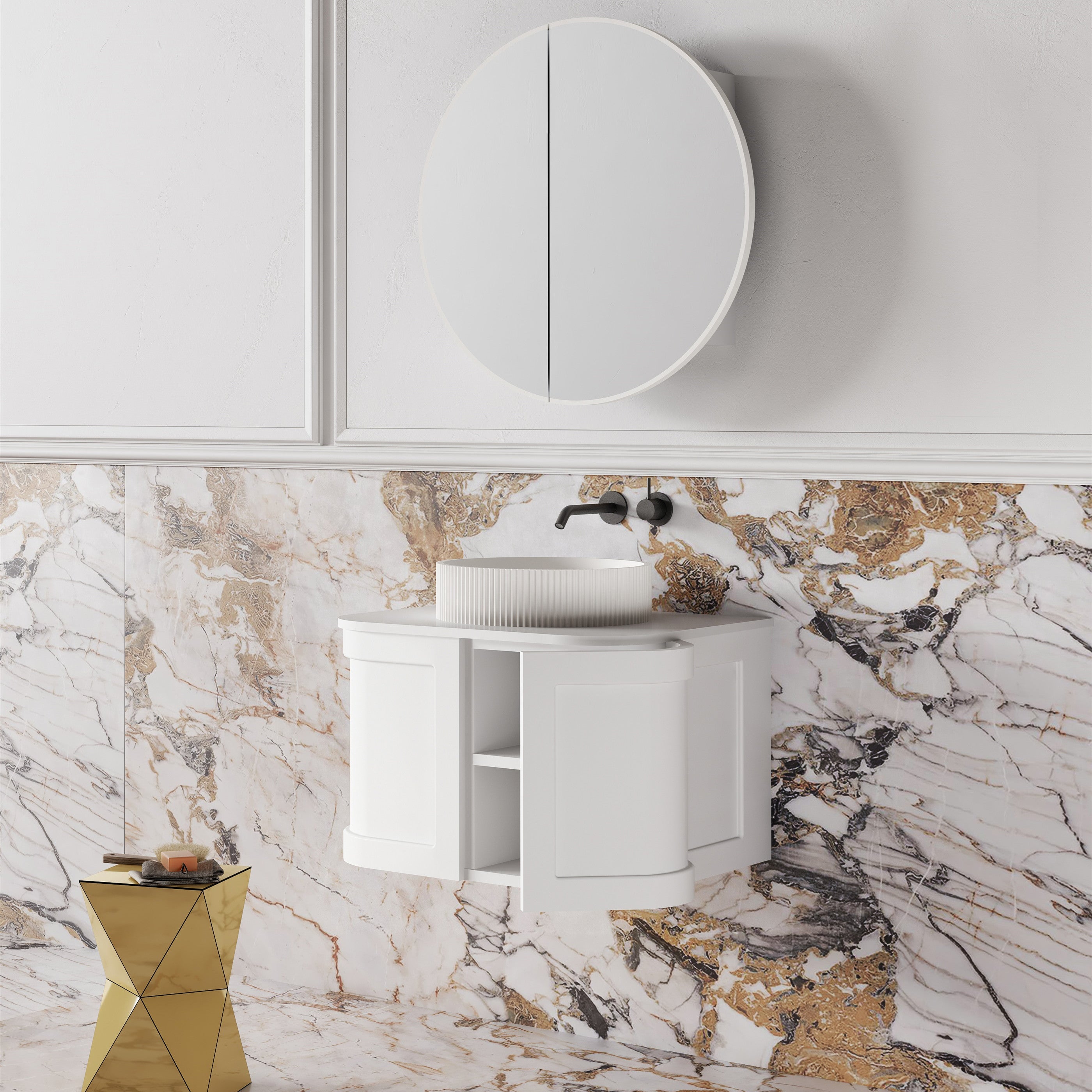 Westminster Wall Hung Matte White Vanity