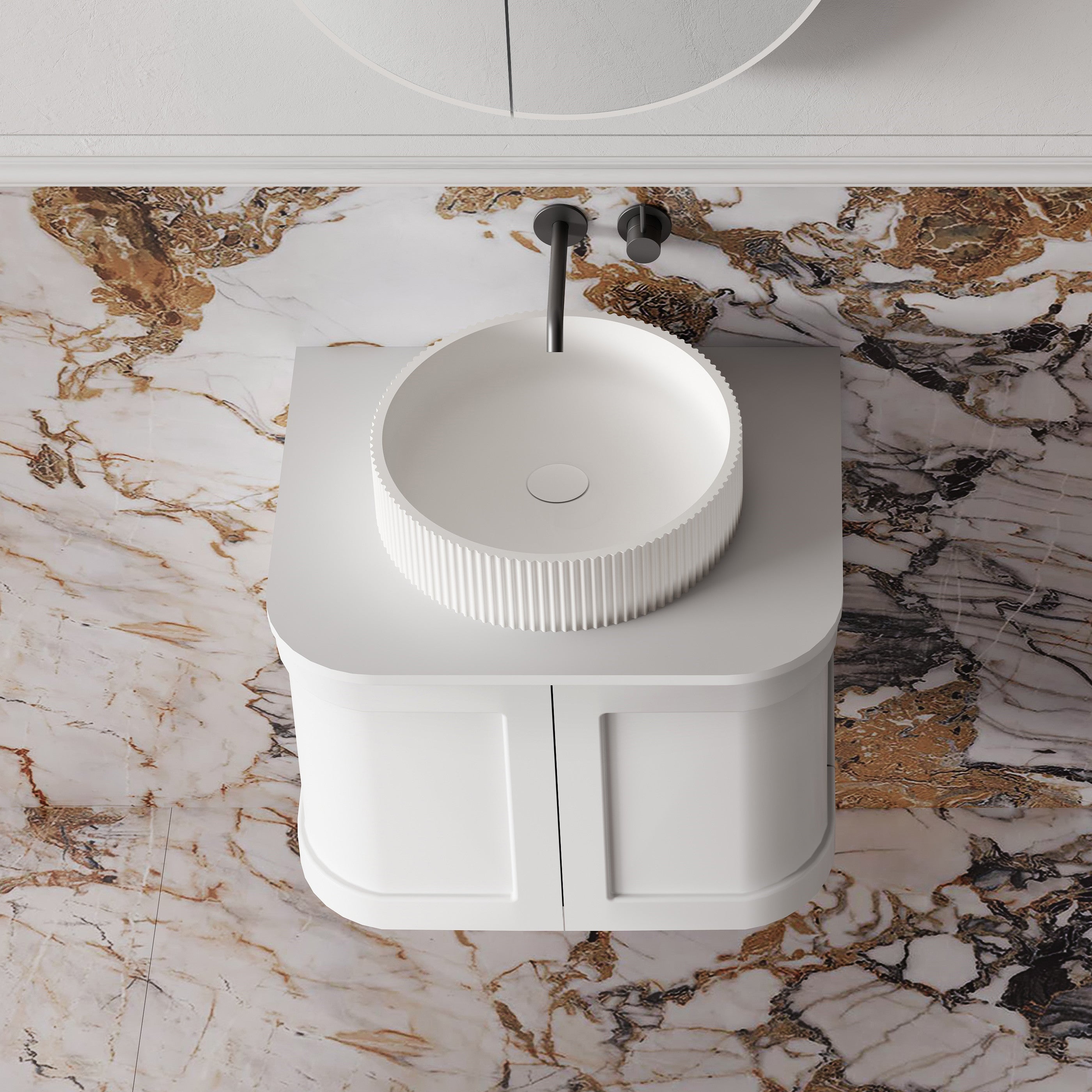 Westminster Wall Hung Matte White Vanity