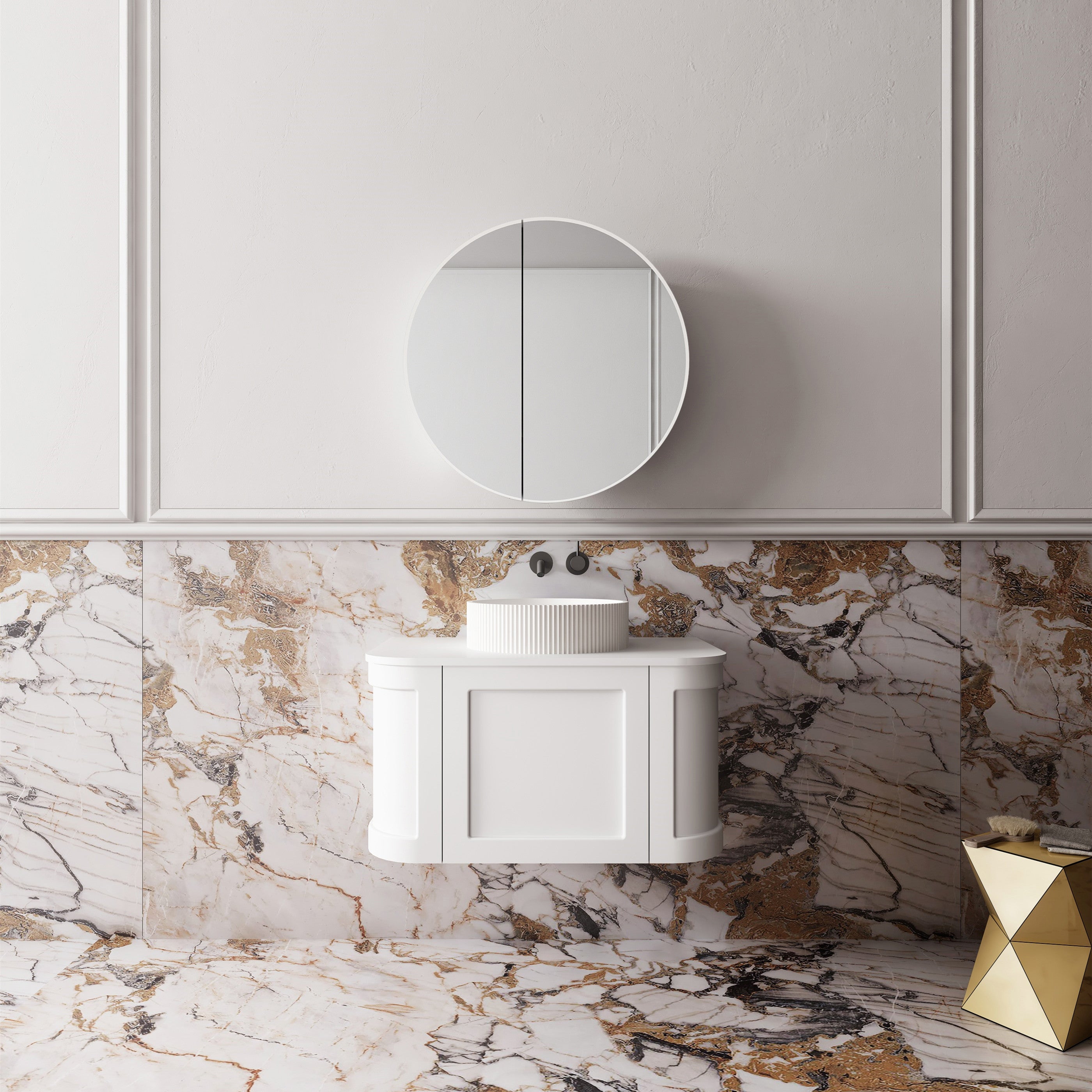 Westminster Wall Hung Matte White Vanity