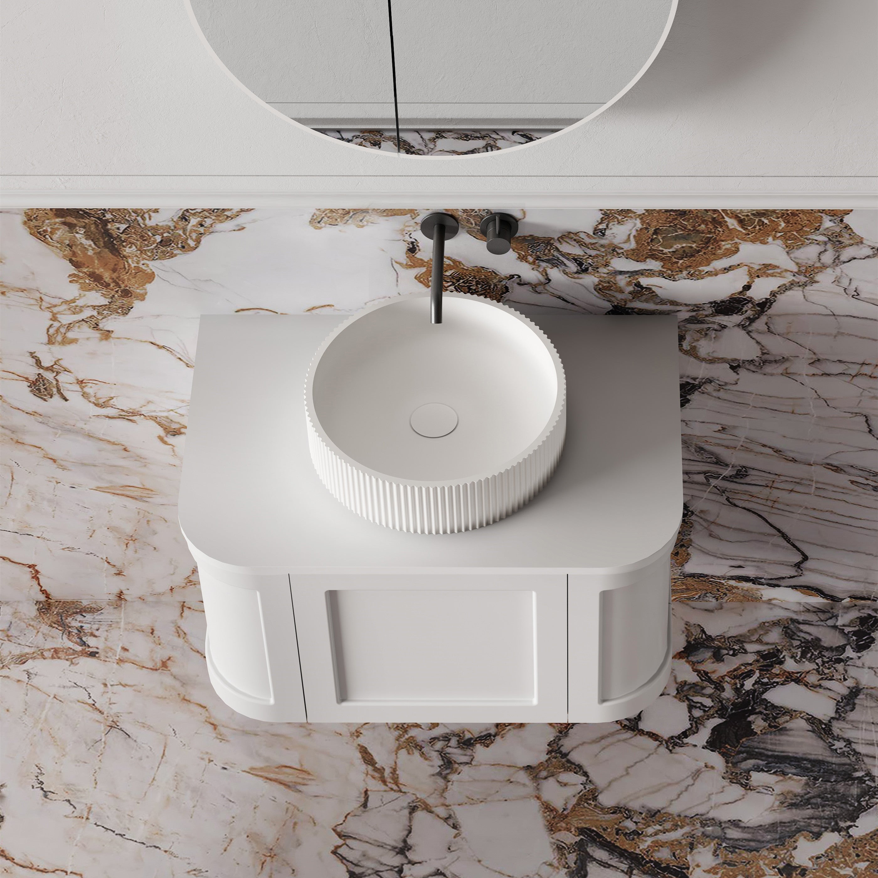 Westminster Wall Hung Matte White Vanity