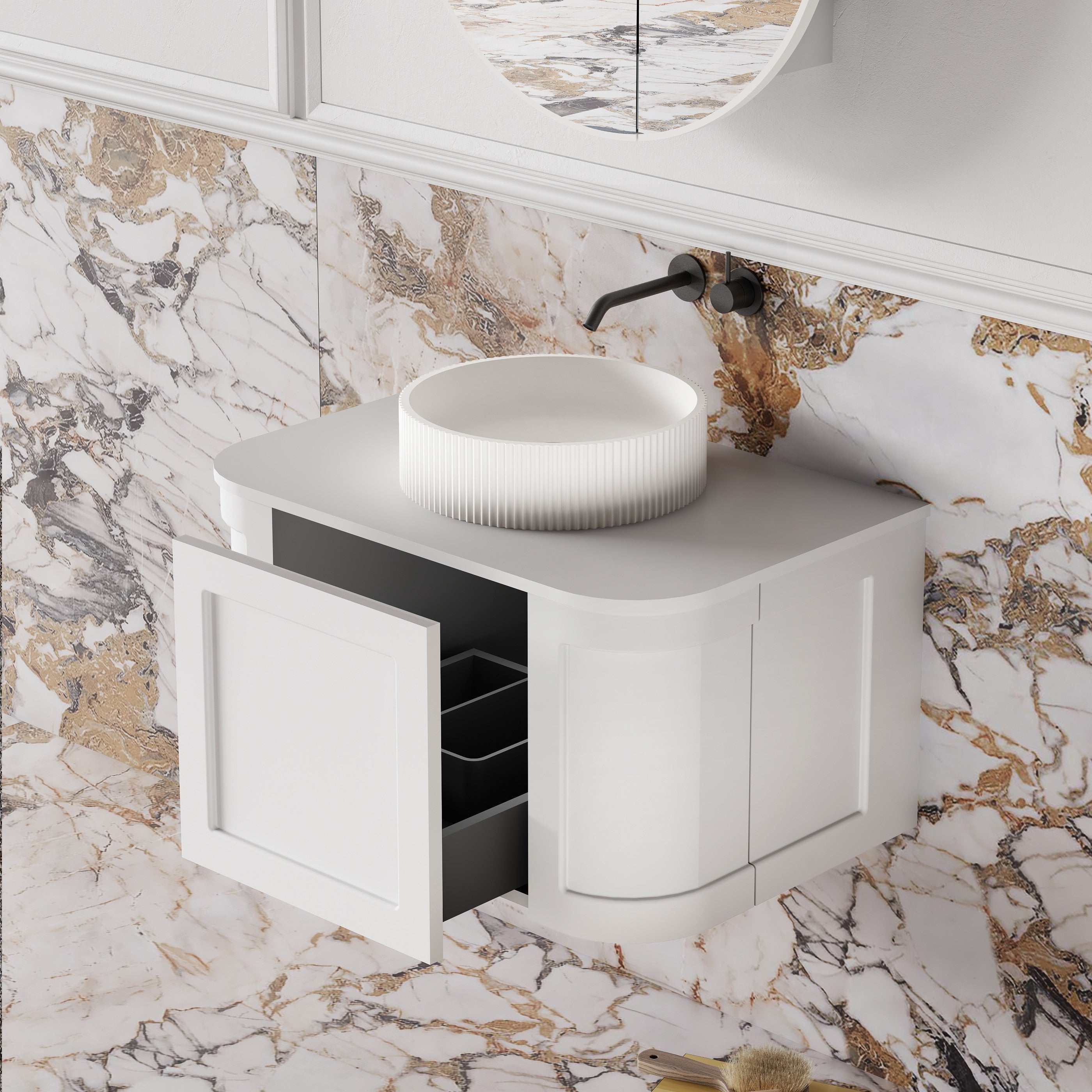 Westminster Wall Hung Matte White Vanity