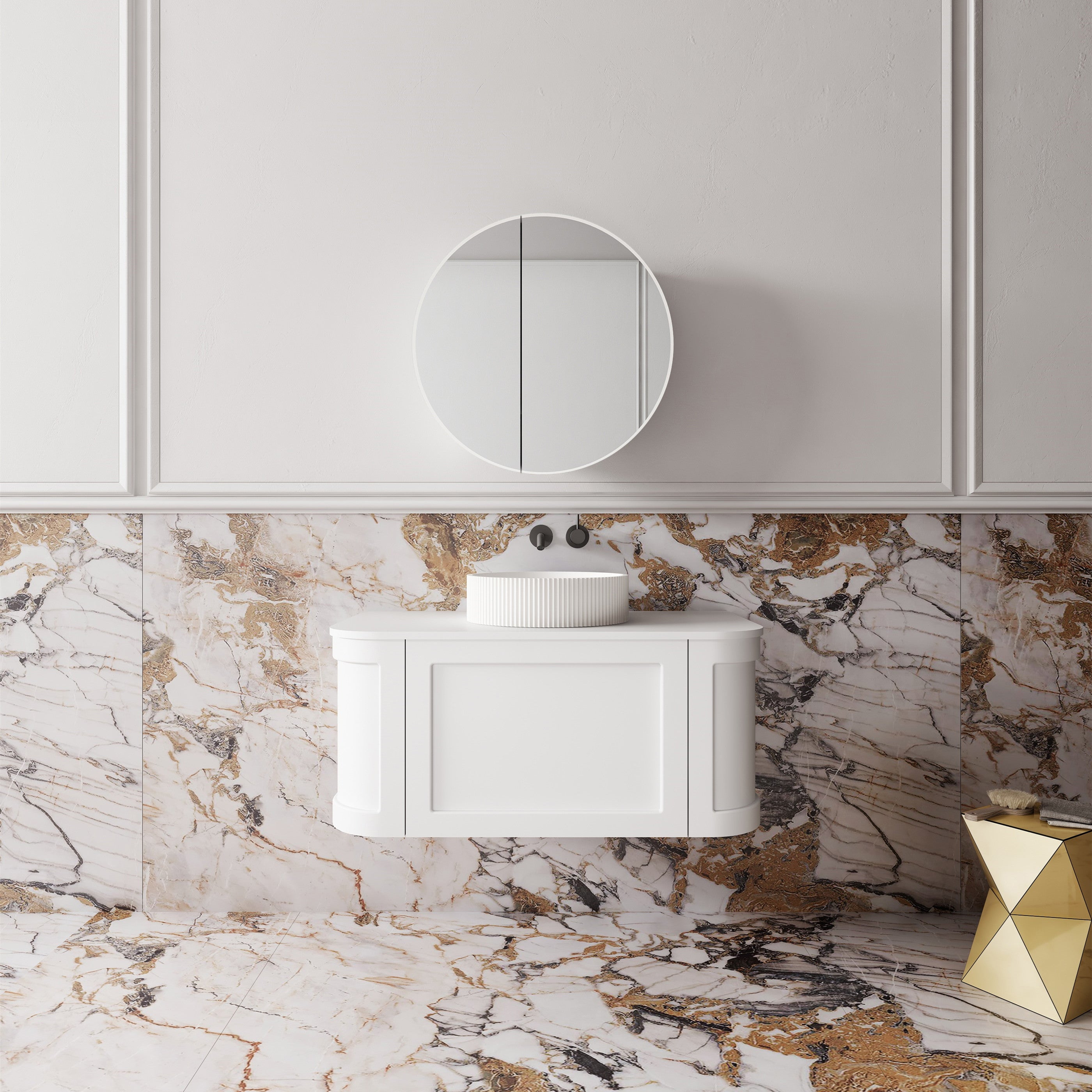 Westminster Wall Hung Matte White Vanity