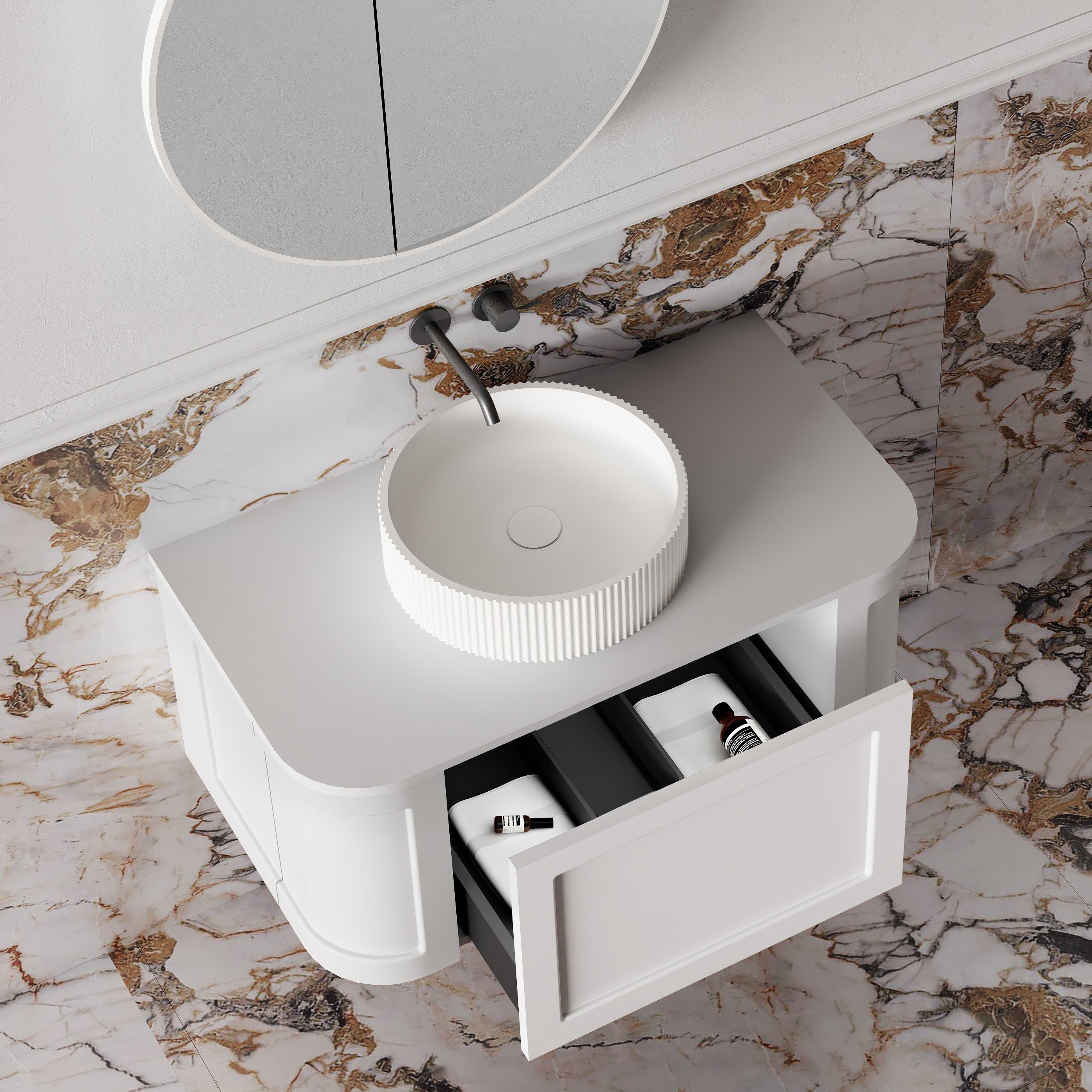 Westminster Wall Hung Matte White Vanity