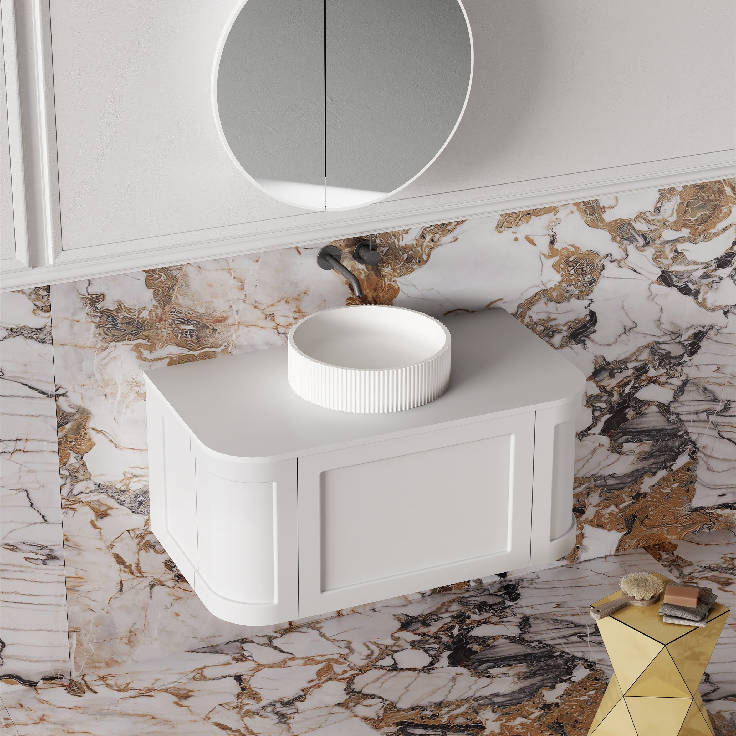 Westminster Wall Hung Matte White Vanity
