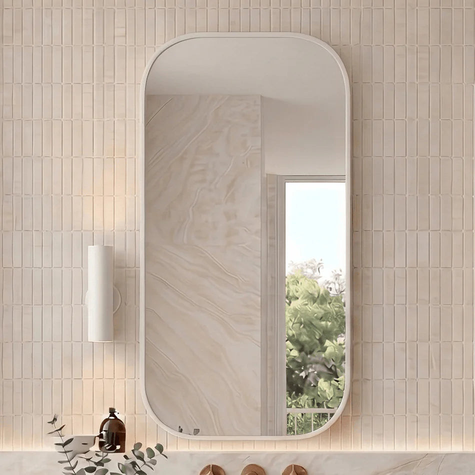 Cassa Design Rec 450mm Framed Shaving Cabinet Matte White