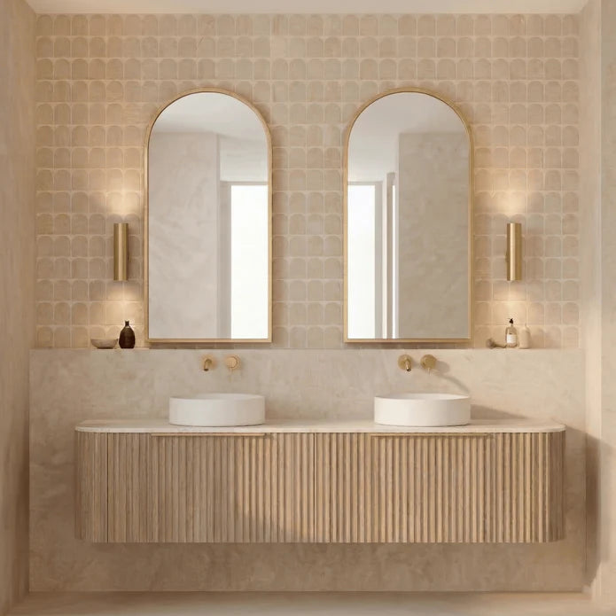 Cassa Design Archied 450mm Shaving Cabinet Brushed Gold