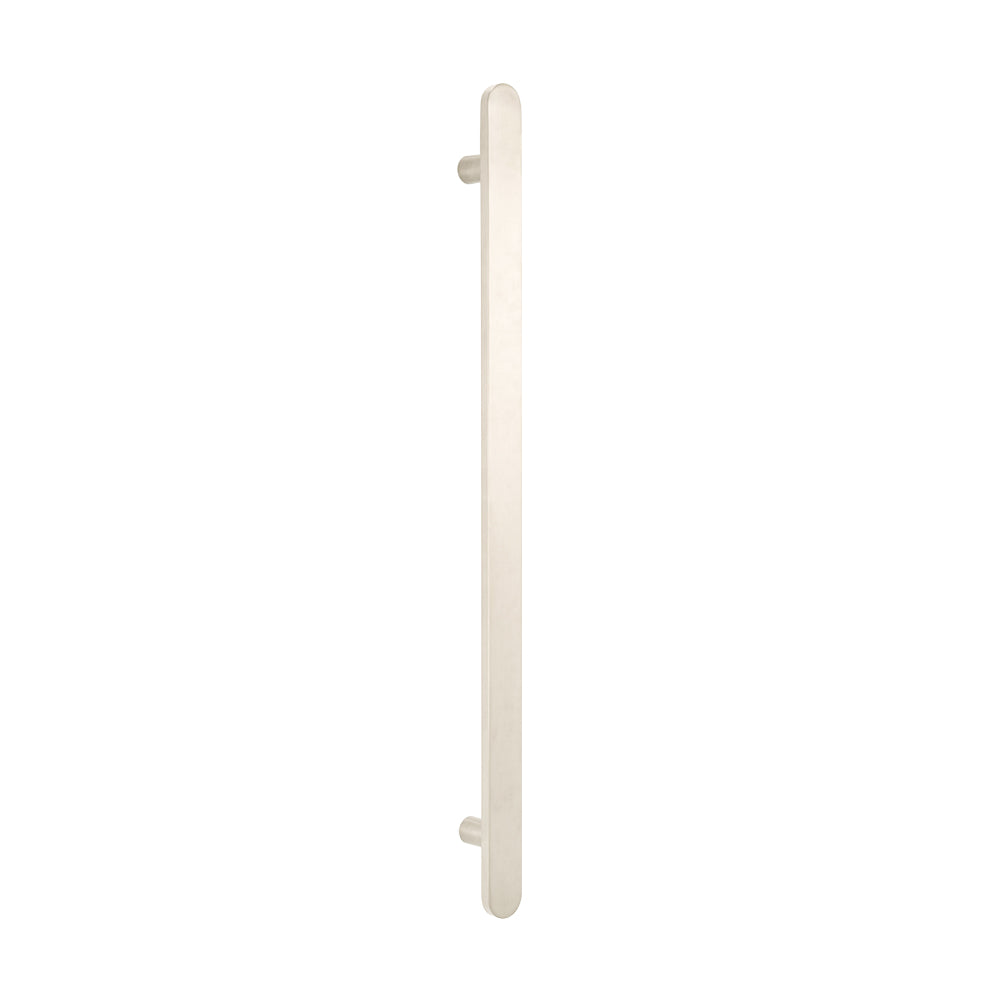 Non heated Vertical flat bar towel rail 50 x 930mm COOL Brushed Nickel