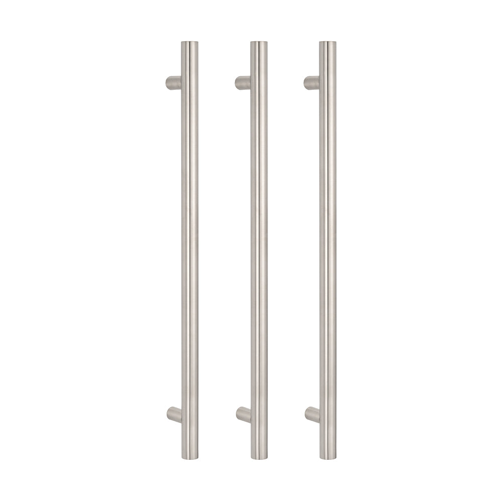 Radiant Vertical Heated Towel Rail Cool Brushed Nickel