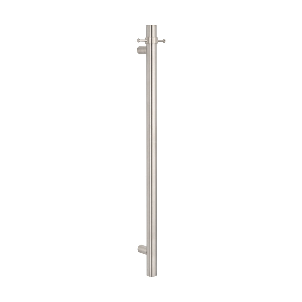 Radiant Vertical Heated Towel Rail Cool Brushed Nickel