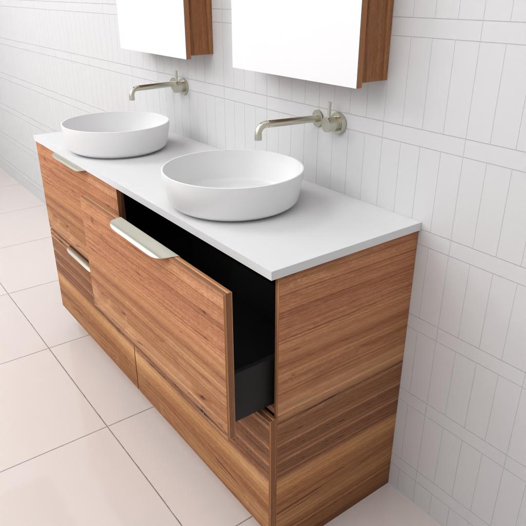 Fifth Avenue Celeste Duo BlackButt Floor Mounted Vanity