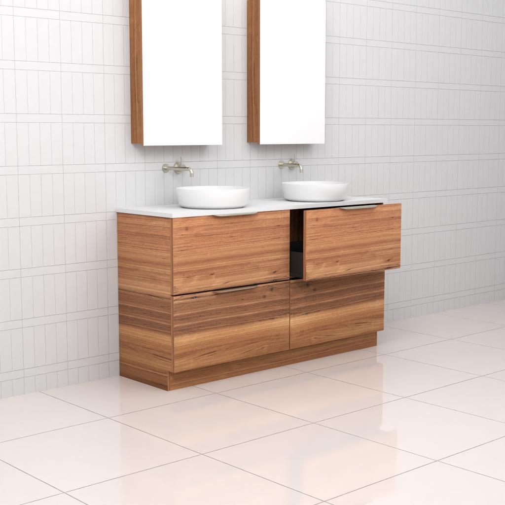 Fifth Avenue Celeste Duo BlackButt Floor Mounted Vanity