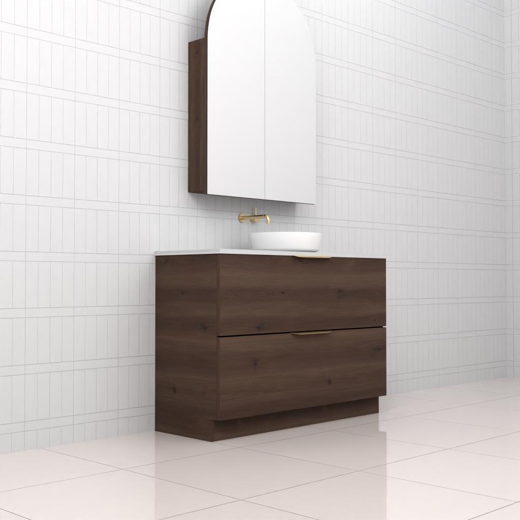 Fifth Avenue Celeste Duo Chestnut Floor Mounted Vanity