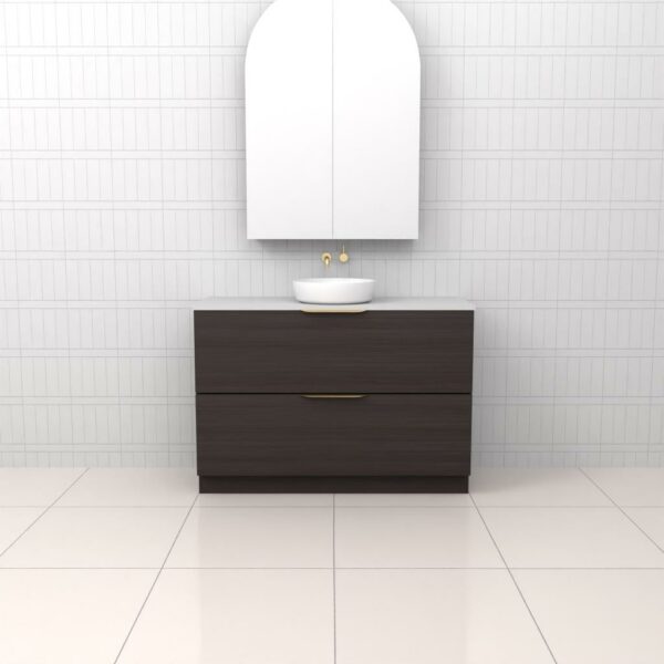 Fifth Avenue Celeste Duo Espresso Oak Floor Mounted Vanity