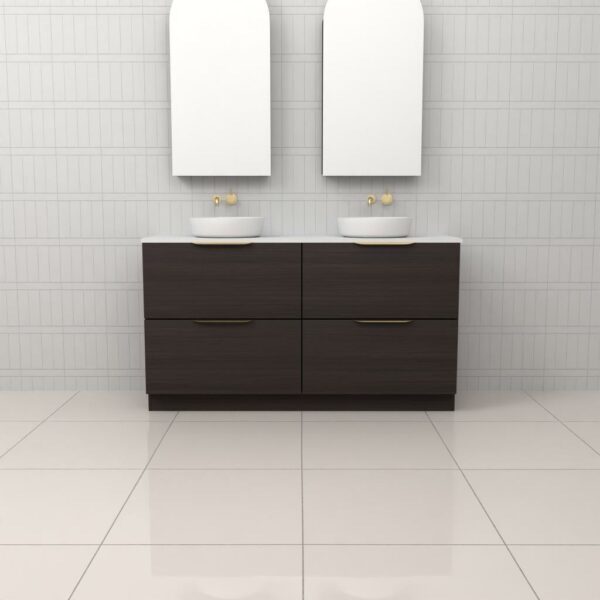 Fifth Avenue Celeste Duo Espresso Oak Floor Mounted Vanity