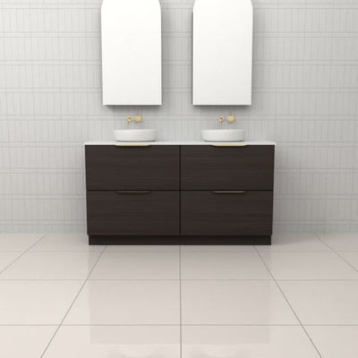 Fifth Avenue Celeste Duo Espresso Oak Floor Mounted Vanity
