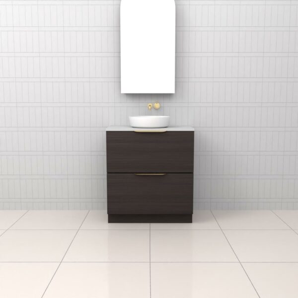 Fifth Avenue Celeste Duo Espresso Oak Floor Mounted Vanity