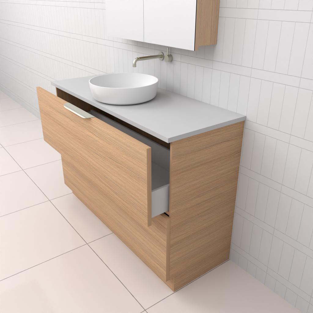 Fifth Avenue Celeste Duo Nordic Oak Floor Mounted Vanity