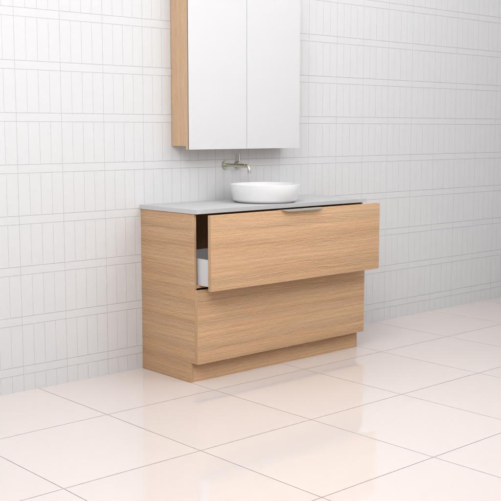 Fifth Avenue Celeste Duo Nordic Oak Floor Mounted Vanity