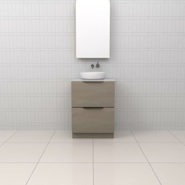 Fifth Avenue Celeste Duo Smoked Ash Floor Mounted Vanity