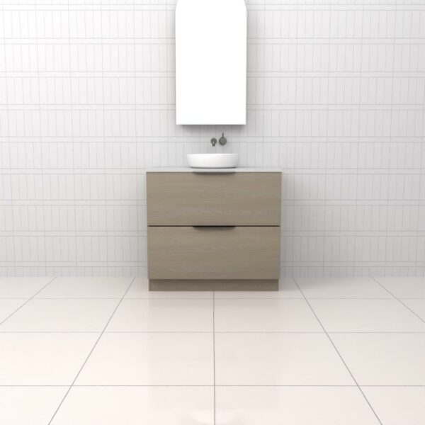 Fifth Avenue Celeste Duo Smoked Ash Floor Mounted Vanity