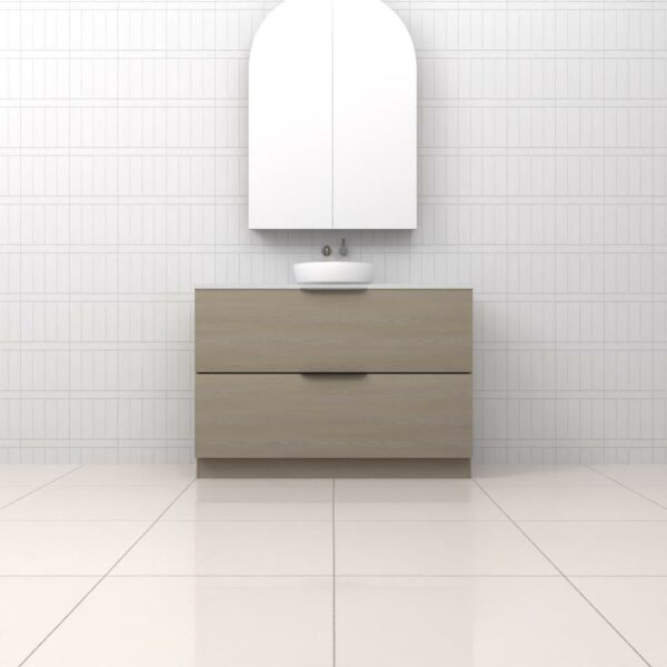 Fifth Avenue Celeste Duo Smoked Ash Floor Mounted Vanity