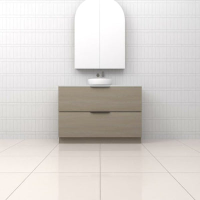 Fifth Avenue Celeste Duo Smoked Ash Floor Mounted Vanity
