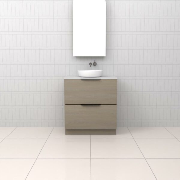 Fifth Avenue Celeste Duo Smoked Ash Floor Mounted Vanity