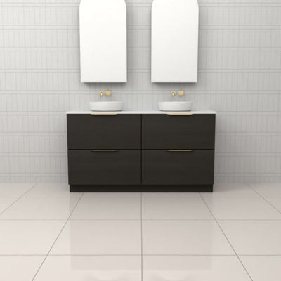 Fifth Avenue Celeste Duo Smoked Onyx Floor Mounted Vanity
