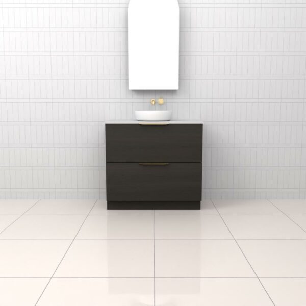 Fifth Avenue Celeste Duo Smoked Onyx Floor Mounted Vanity