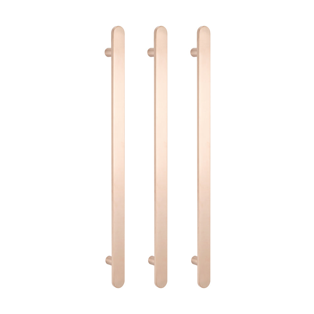 Radiant Vertical Flat Bar Heated Towel Rail Champagne
