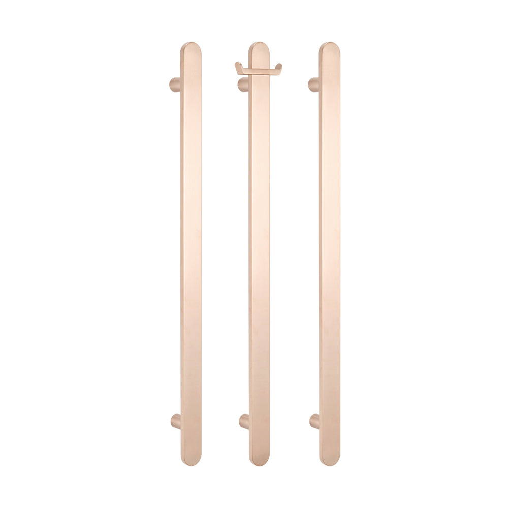 Non Heated Vertical flat bar towel rail 50 x 930mm Champagne