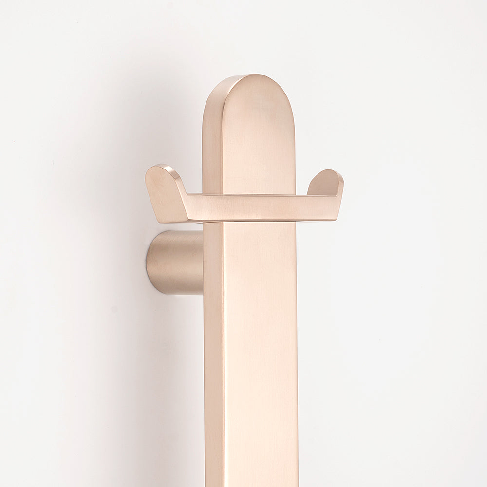 Non Heated Vertical flat bar towel rail 50 x 930mm Champagne