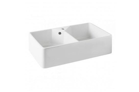 Turner Hastings Chester 80 x 50 Double Flat Front Fine Fireclay Farmhouse Butler Sink