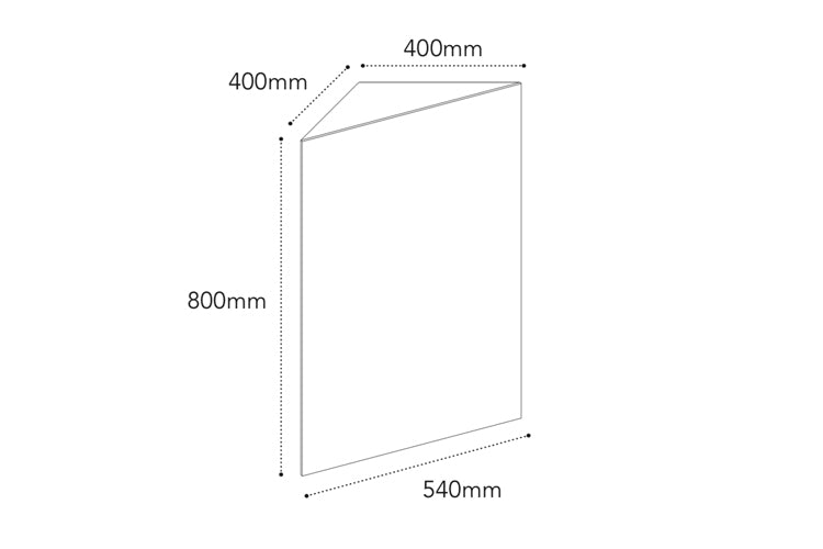 ADP Glacier Corner Mirrored Cabinet
