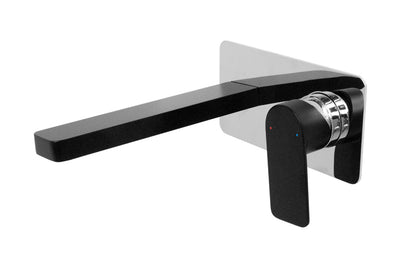 ADP Cosmopolitan Wall Basin Set Matte Black & Chrome
