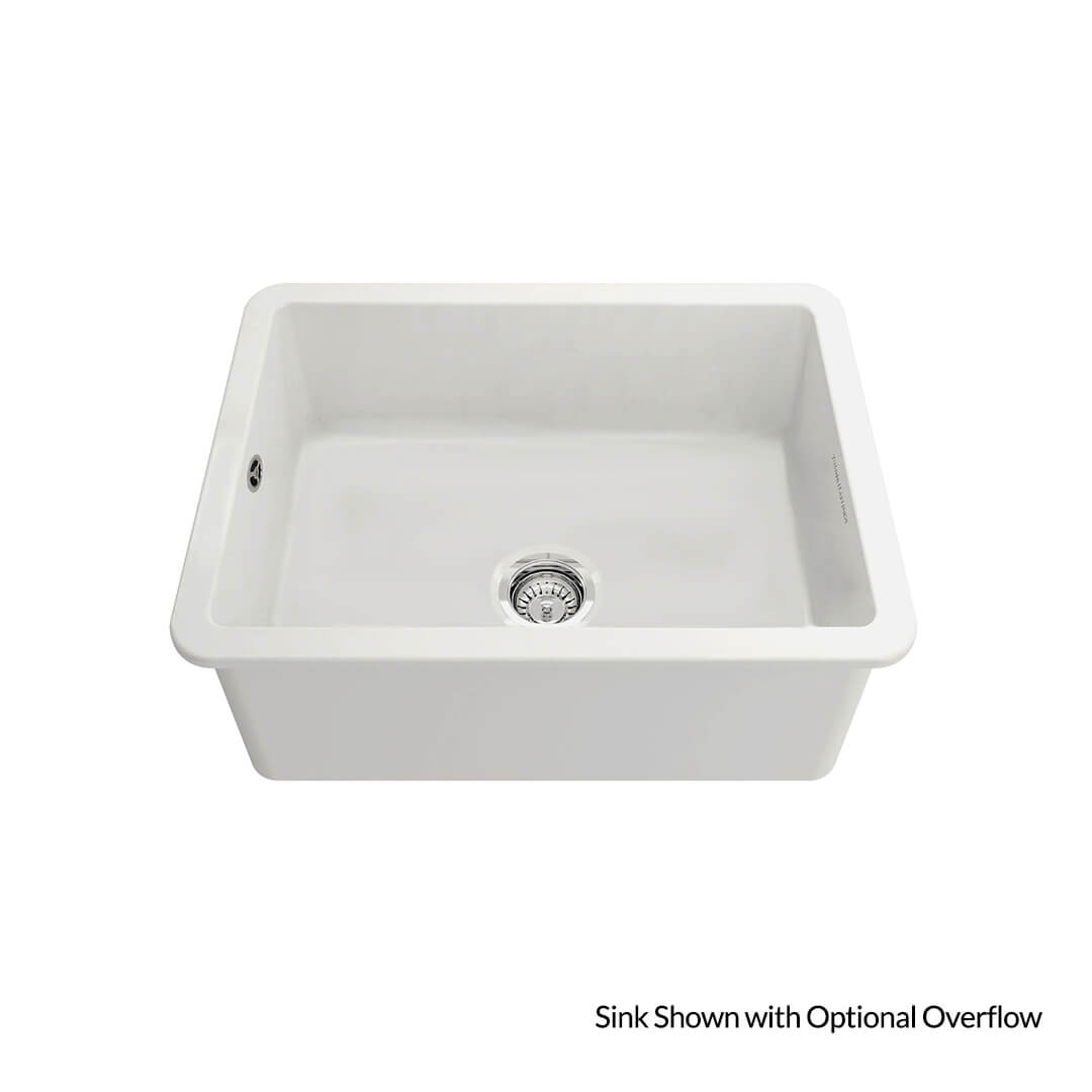 Turner Hastings Cuisine 60 x 46 Inset / Undermount Fine Fireclay Matte White Sink