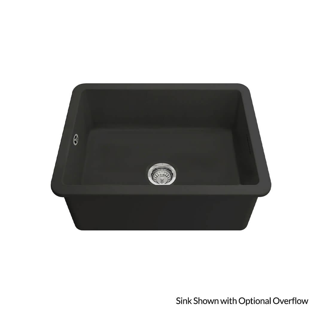 Turner Hastings Cuisine 60 x 46 Inset / Undermount Fine Fireclay Matte Black Sink
