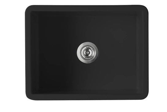 Turner Hastings Cuisine 60 x 46 Inset / Undermount Fine Fireclay Matte Black Sink
