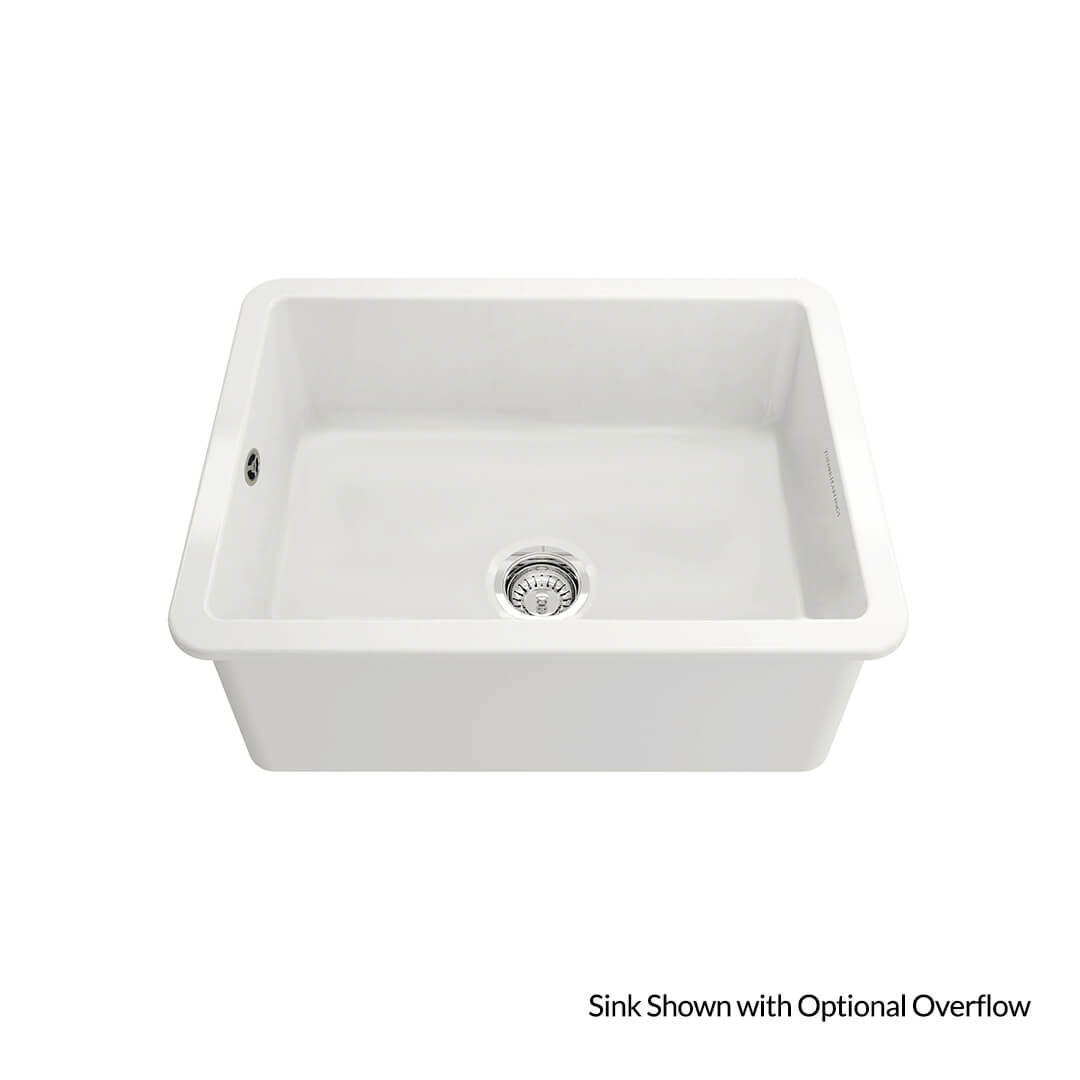 Turner Hastings Cuisine 60 x 46 Inset / Undermount Fine Fireclay Gloss White Sink