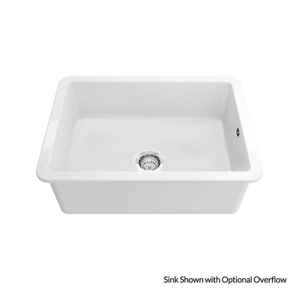 Turner Hastings Cuisine 68 x 48 Inset / Undermount Fine Fireclay Matte White Sink