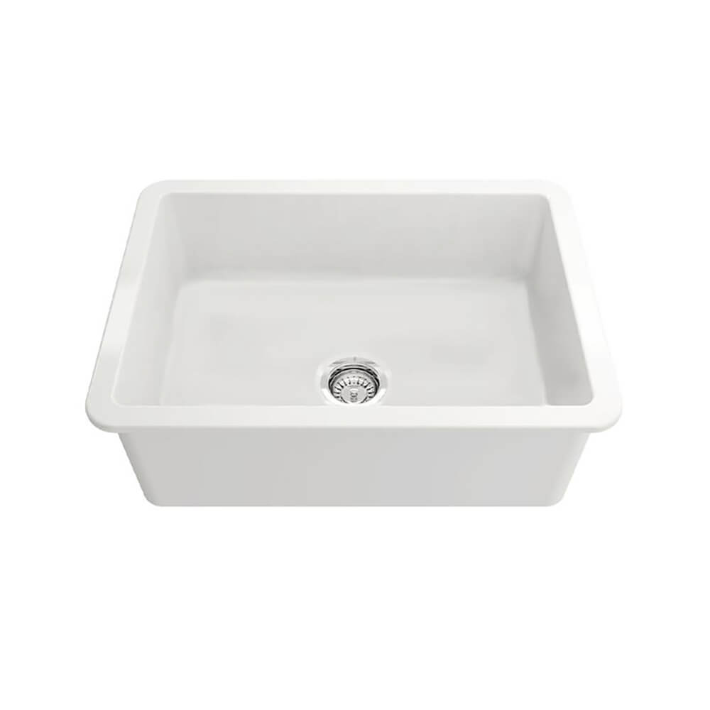 Turner Hastings Cuisine 68 x 48 Inset / Undermount Fine Fireclay Matte White Sink