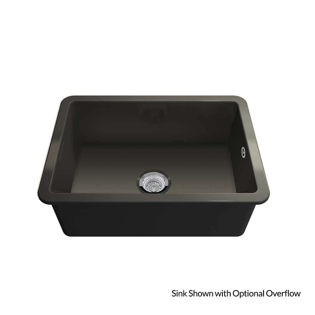 Turner Hastings Cuisine 68 x 48 Inset / Undermount Fine Fireclay Matte Black Sink