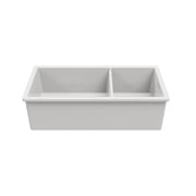 Turner Hastings Cuisine 93 x 48 One and a Half Bowl Inset / Undermount Fine Fireclay Gloss White Sink