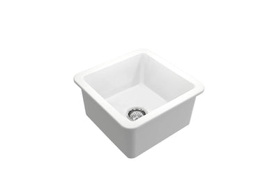 Turner Hastings Cuisine 46 x 46 Inset / Undermount Fine Fireclay Matte White Sink