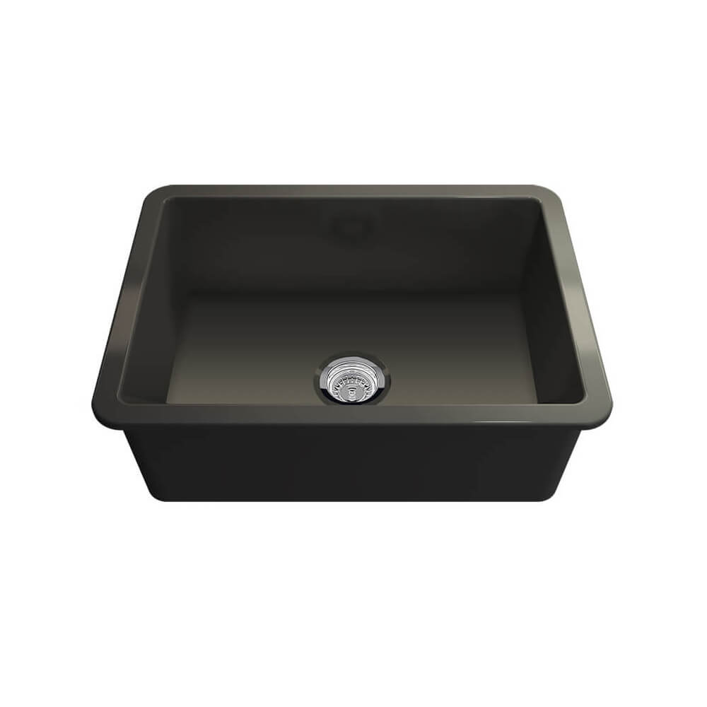 Turner Hastings Cuisine 68 x 48 Inset / Undermount Fine Fireclay Matte Black Sink