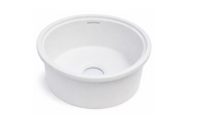 Turner Hastings Cuisine Round 47 Inset / Undermount Fine Fireclay Matte White Sink