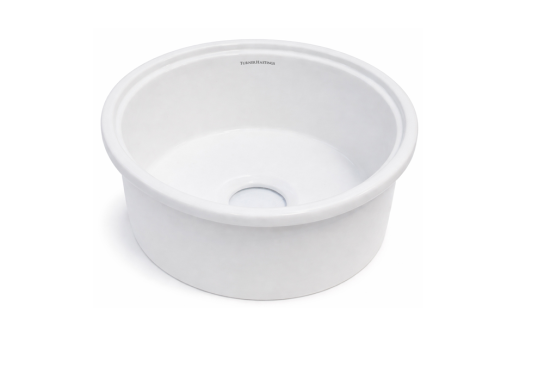 Turner Hastings Cuisine Round 47 Inset / Undermount Fine Fireclay Matte White Sink
