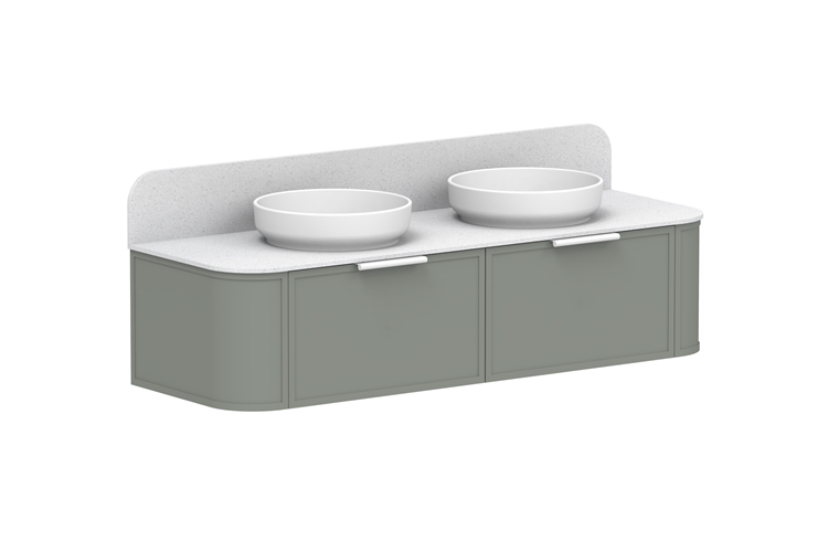 ADP Flo Wall Hung Vanity 12mm Durasein Benchtop