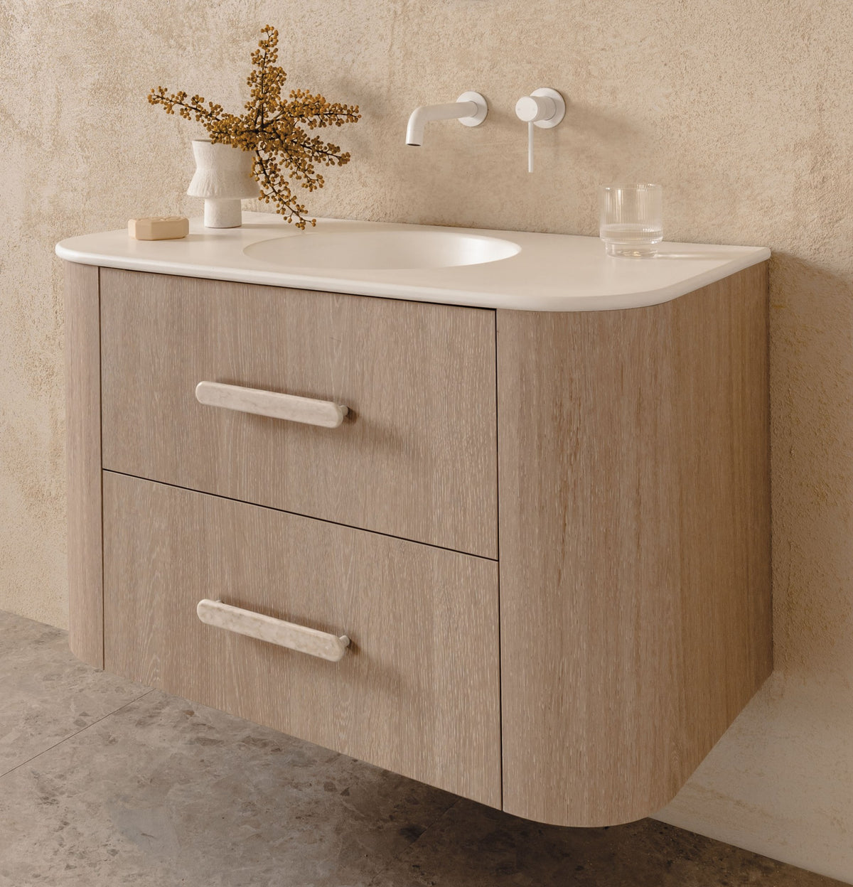 ADP Thea Curved Wall Hung Vanity
