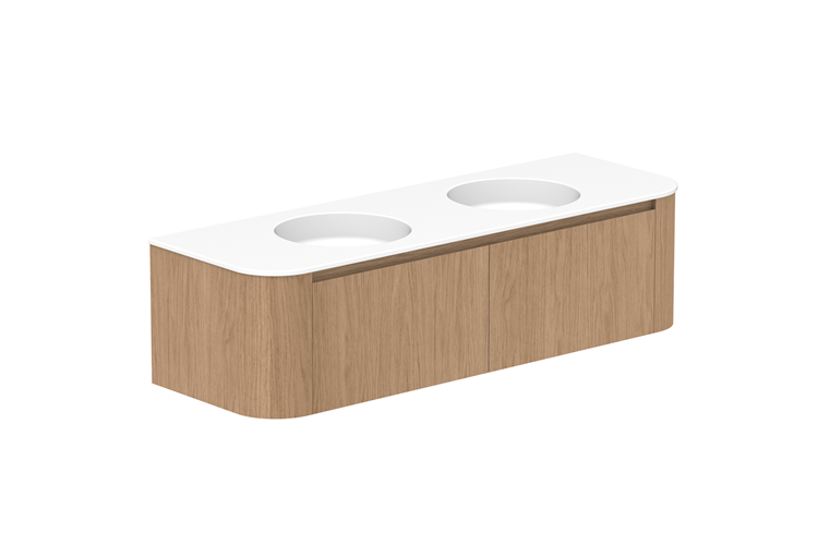 ADP Surry Curved Wall Hung Vanity Matte Ceramic Benchtop
